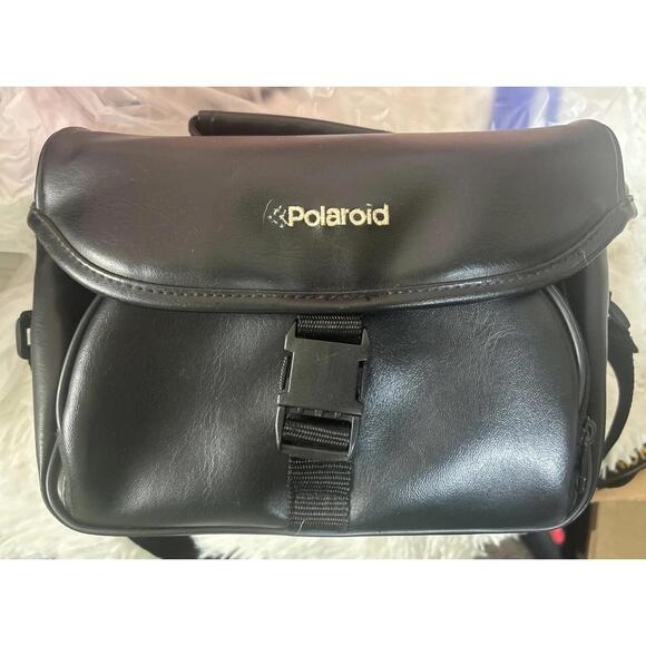 POLAROID Camera Camcorder Bag Soft Carry Case Black Vintage - Picture 1 of 9